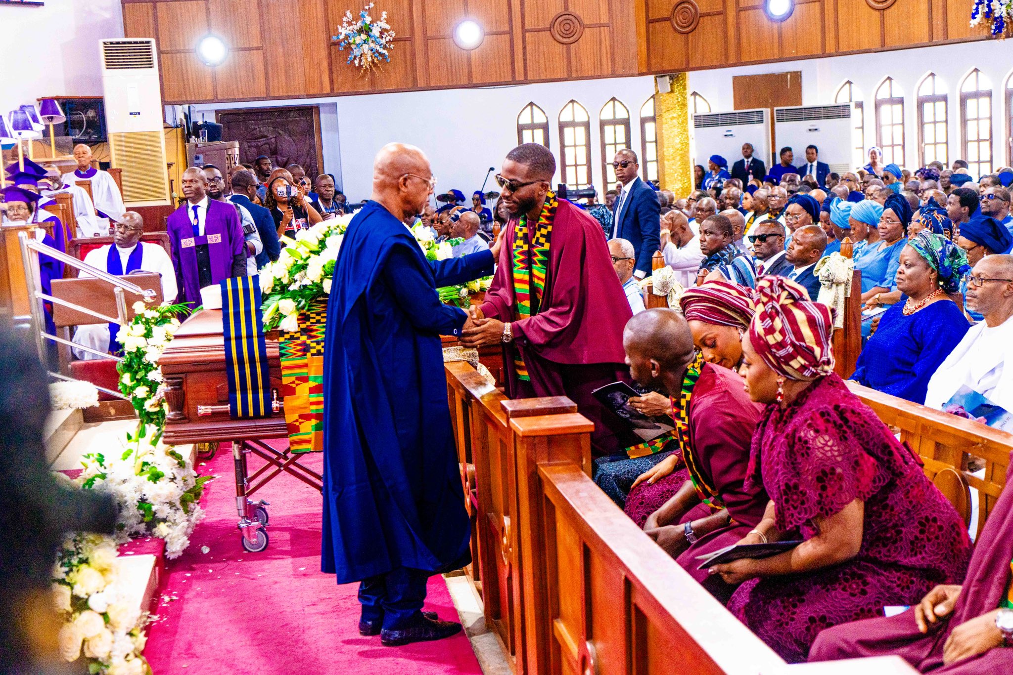 Segun Awolowo at funeral service in Lagos.