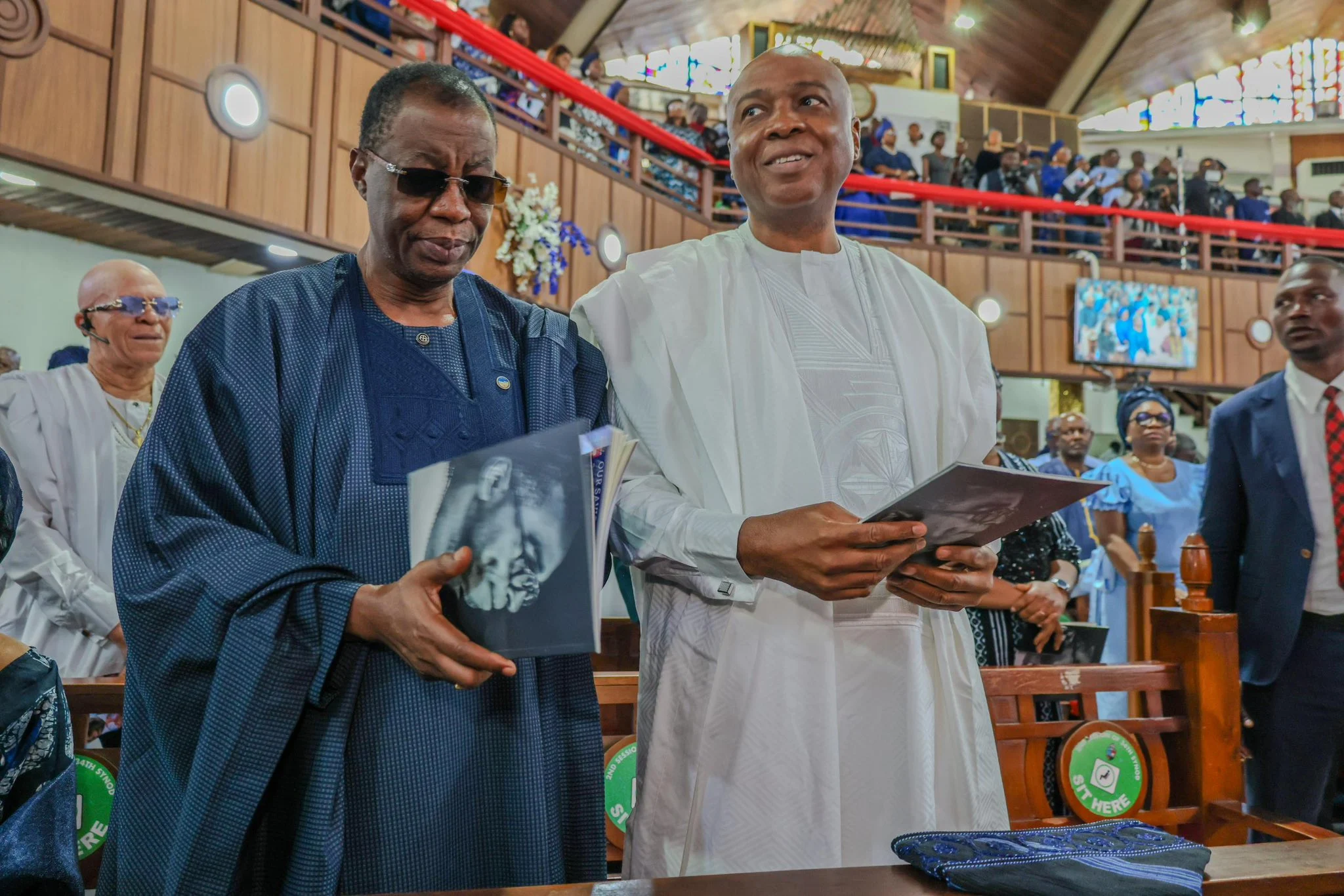 Segun Awolowo at funeral service in Lagos.