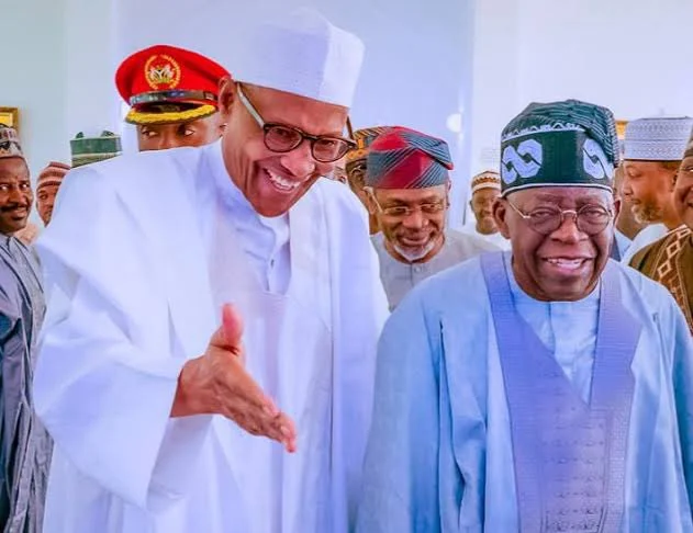 Former President Muhammadu Buhari and President Bola Tinubu. Photo Credit: Garba Shehu