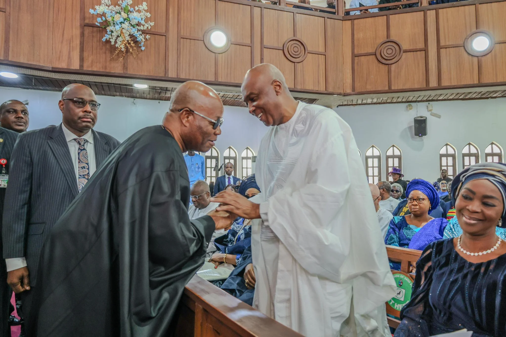Segun Awolowo at funeral service in Lagos.