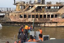Navy rescues 20 crew members as vessel catches fire in C'River