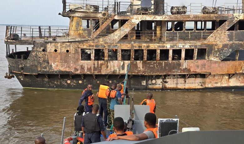 Navy rescues 20 crew members as vessel catches fire in C'River