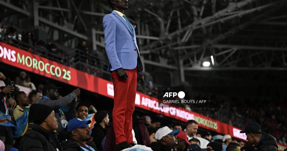 PHOTOS: Meet DR Congo’s human statue at 2025 AFCON