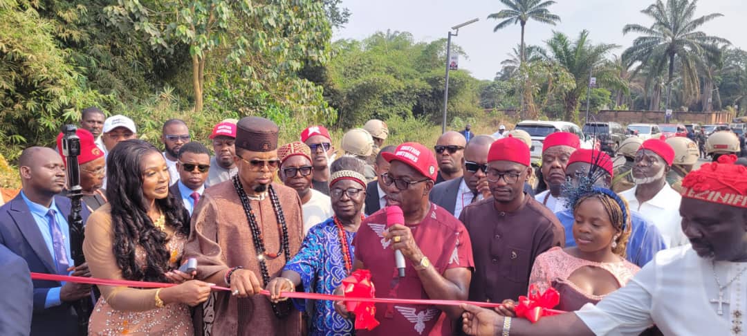 Soludo commissioning the road… Credit: Anambra govt