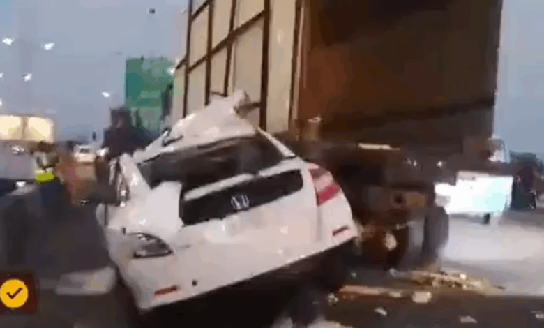 Driver injured in Lagos bridge accident on Eko Bridge