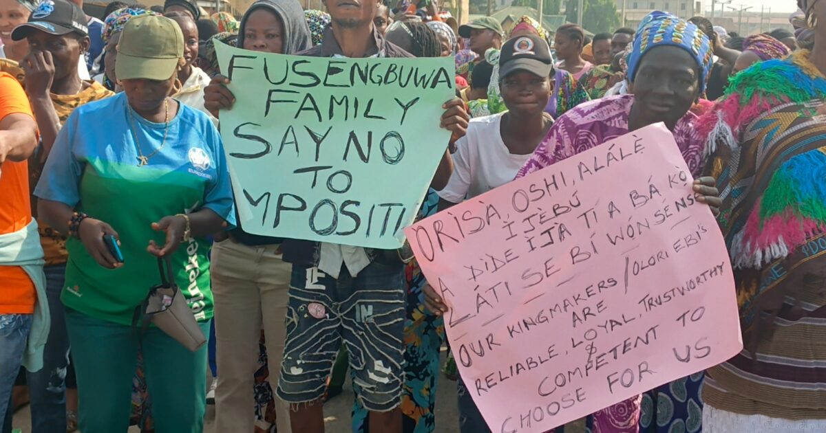 Protest in Ijebu Ode over Awujale stool imposition plot
