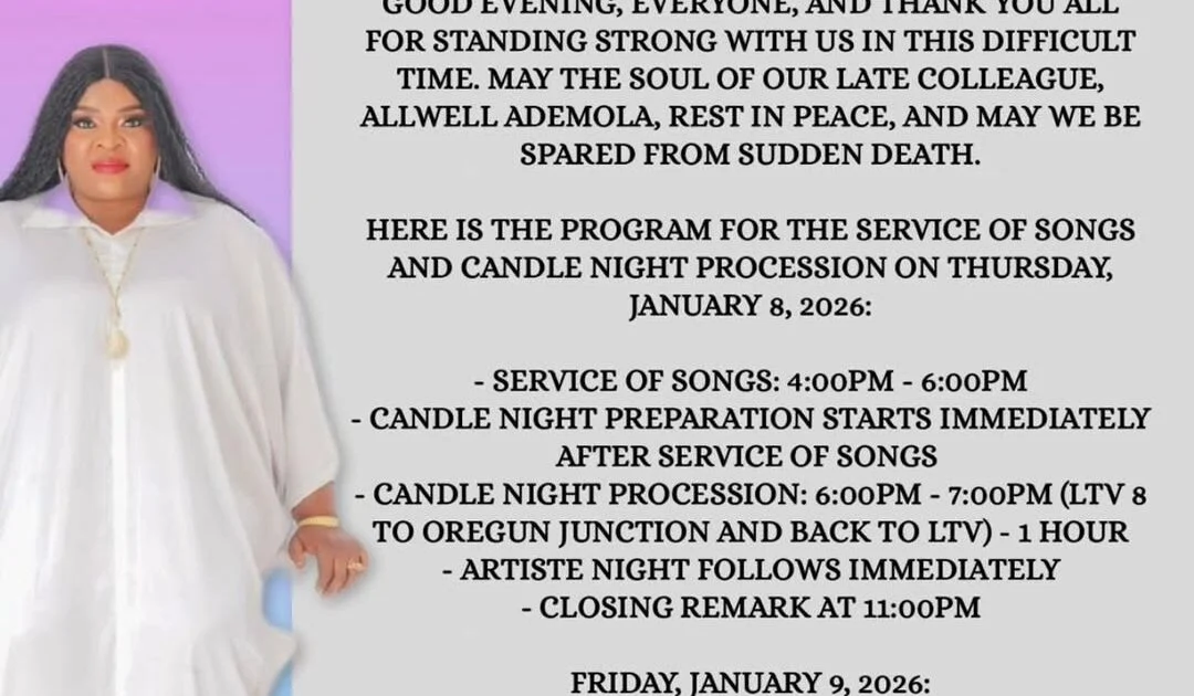 Allwell Ademola burial arrangements announced for January 9