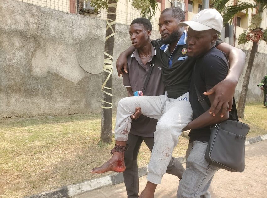 Police Tear-Gas Residents During Lagos Eviction Protest