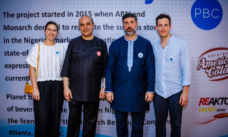 L-R Maria Rodriguez (Product Manager, Monarch Beverages), Lokman Jouni (Deputy Managing Director PBC), Ahmad Soufan (Head of Sales PBC), Baptiste Vandecasteele (Product Manager, Monarch Beverages)