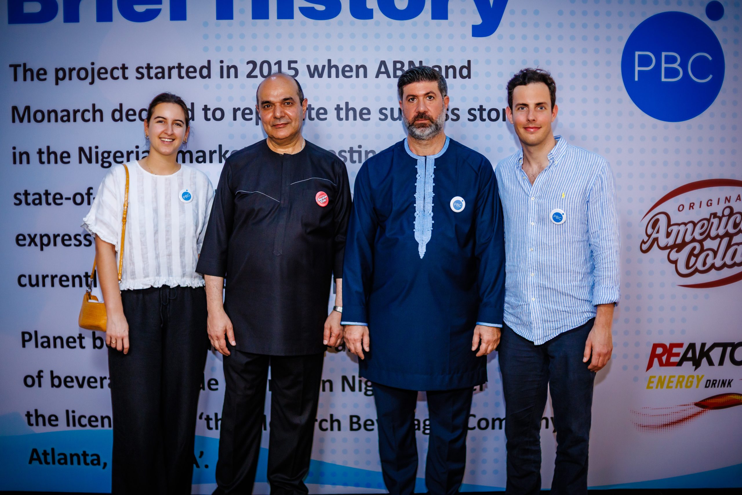 L-R Maria Rodriguez (Product Manager, Monarch Beverages), Lokman Jouni (Deputy Managing Director PBC), Ahmad Soufan (Head of Sales PBC), Baptiste Vandecasteele (Product Manager, Monarch Beverages)
