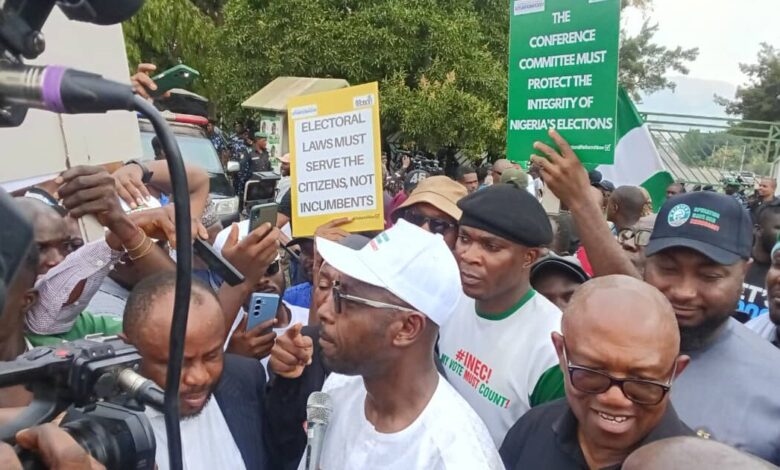 Obi joins protest against changes to Electoral Act at NASS