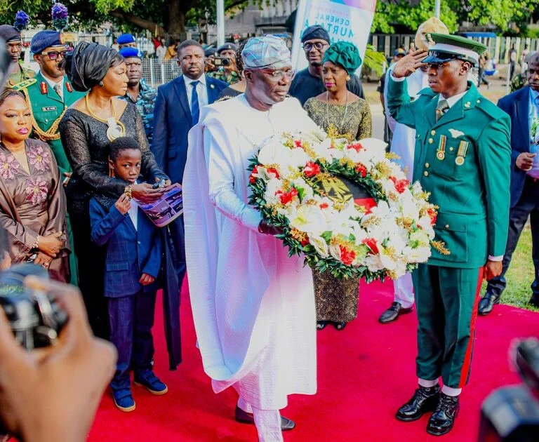 Sanwo-Olu at Murtala Muhammed's 50th anniversary ceremony