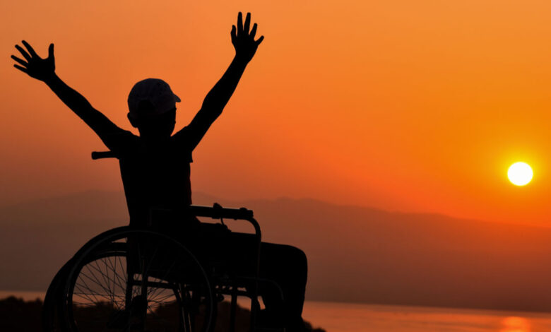 Sihlouette of a person living with disability